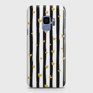 Samsung S9 Glitter Heart Stripes Case