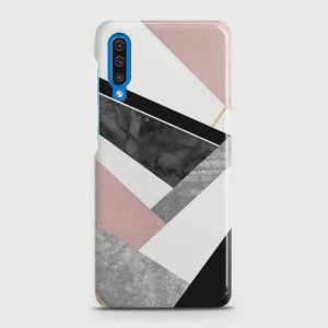 Samsung A50 Geometric Luxe Marble Case