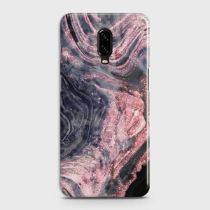 ONEPLUS 6T Liquid Glitter Rose Gold Mesh Case
