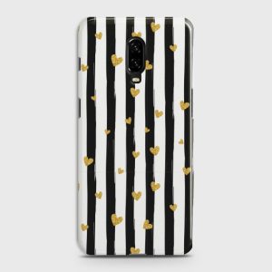 ONEPLUS 6T Glitter Heart Stripes Case