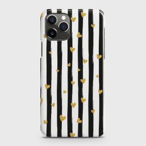 iPhone 11 Pro Max Glitter Heart Stripes Case