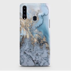 SAMSUNG GALAXY A20s Golden Blue Marble Case