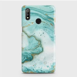 Realme 3 Aqua Blue Marble Case