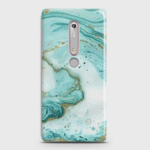 Nokia 6.1 Aqua Blue Marble Case
