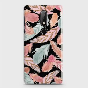 Nokia 6.1 Plus Colorful Feather Leaves Case