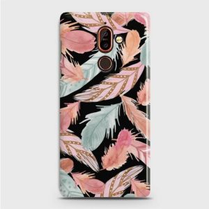 Nokia 7 Plus Colorful Feather Leaves Case