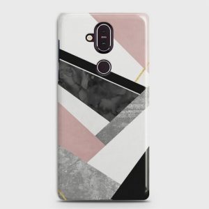Nokia 8.1 Geometric Luxe Marble Case