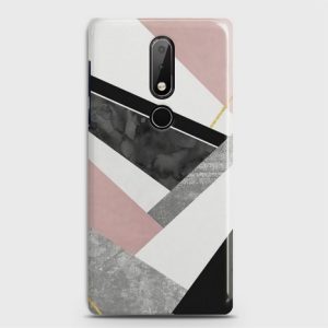 Nokia 6.1 Plus Geometric Luxe Marble Case
