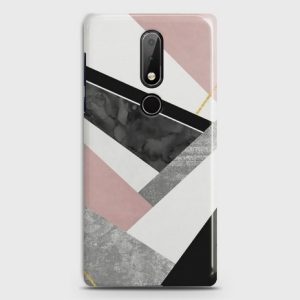 Nokia 7.1 Geometric Luxe Marble Case
