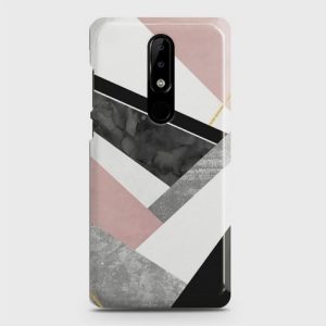 Nokia 5.1 PLus Geometric Luxe Marble Case