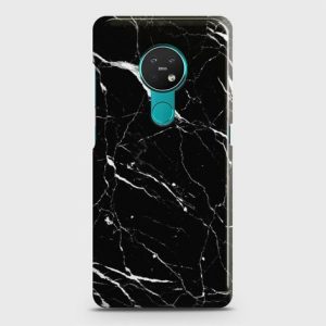 Nokia 7.2 Trendy Black Marble Case