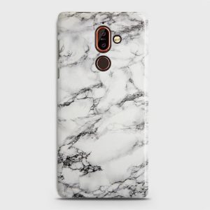 Nokia 7 Plus Trendy White Marble Case