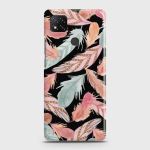 Xiaomi Redmi 9C Colorful Feather Leaves Case