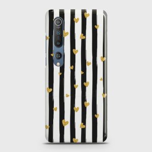 Xiaomi Mi 10 Glitter Heart Stripes Case