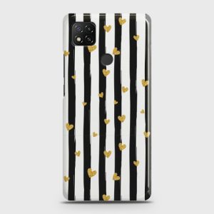 Xiaomi Redmi 9C Glitter Heart Stripes Case