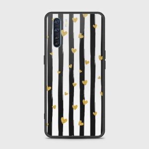 Glitter Heart Stripes