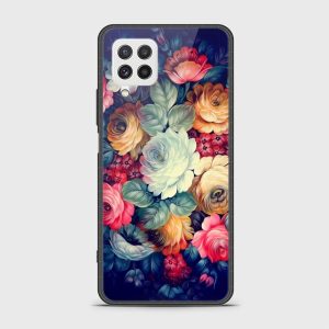 Samsung Galaxy A22 -Floral Series -Printed Ultra Shine Premium Infinity Glass Case
