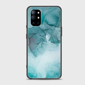 OnePlus 9R Case -Blue Marble Series -Printed Ultra Shine Premium Infinity Glass Case