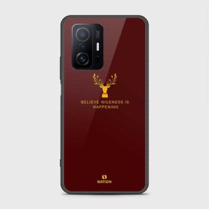 Xiaomi 11T Pro -Nice Series - Premium Printed Glass soft Bumper shock Proof Case