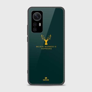 Xiaomi 12 Pro Cover-Nice Series - Premium Printed Glass soft Bumper shock Proof Case