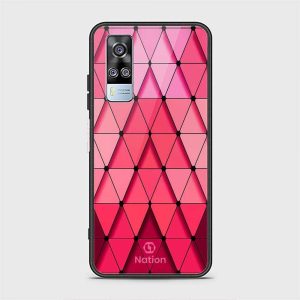 Vivo Y53s Case -Pyramid Series -Printed Ultra Shine Premium Infinity Glass Case
