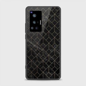Vivo X70 Pro Case-Black Marble Series -Printed Ultra Shine Premium Infinity Glass Case