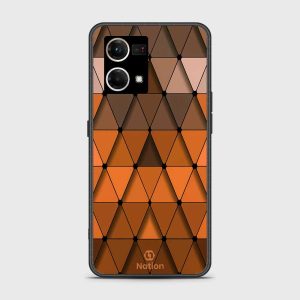 Oppo F21 Pro 4G Case -Pyramid Series - Premium Printed Glass soft Bumper shock Proof Case