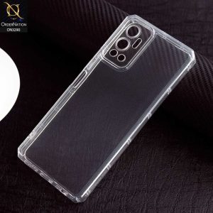 Infinix Hot 12 Cover - Four Sided Airbag With Camera Protection Clear Transparent Soft Case