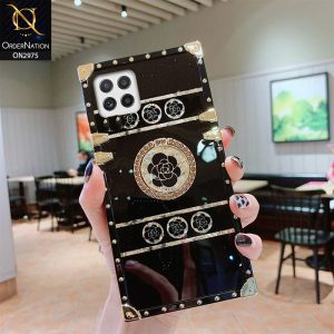 Samsung Galaxy Note 10 Lite Cover - 3D Illusion Gold Flowers Soft Trunk Case With Ring Holder