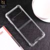 Samsung Galaxy Z Flip 3 5G Cover - Transparent - All New 4D Design Shockproof Airbag Covers Soft Borders Protective Clear Case