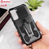 Samsung Galaxy S21 FE 5G Cover - Black - O Nation Hybrid Series Ultra Protection Pocket Grip Kick Stand Soft Case