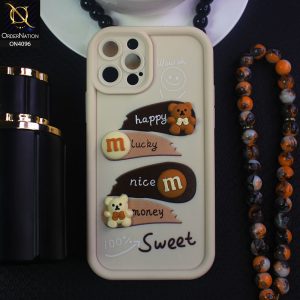 IPhone 15 Pro Max - Off White - ONation Silica Gel Series - HQ Liquid Silicone Elegant Colors Camera Protection Soft Case