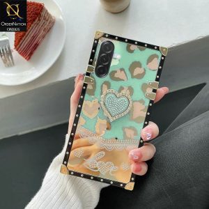 Heart Bling Diamond Glitter Soft TPU Trunk Case With Ring Holder